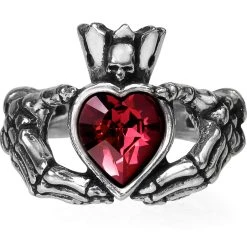 ALCHEMY GOTHIC Bague 'Claddagh By Night'