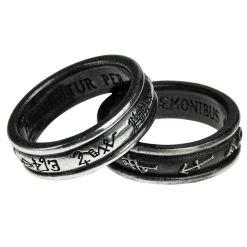 ALCHEMY GOTHIC Bague 'Demon Black & Angel White'