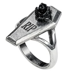 ALCHEMY GOTHIC Bague 'RIP Rose' -ALCHEMY GOTHIC shop bague rip rose 1 2
