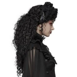 Pyon Pyon Bandeau Gothic Lolita 'Black Fairy' Noir -ALCHEMY GOTHIC shop bandeau gothic lolita black fairy noir 3