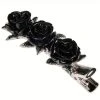 ALCHEMY GOTHIC Barrette à Cheveux 'Wild Black Rose' -ALCHEMY GOTHIC shop barrette a cheveux wild black rose