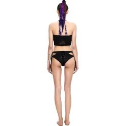 DEVIL FASHION Bas De Bikini 'Nimue' Noir -ALCHEMY GOTHIC shop bas de bikini nimue noir 12