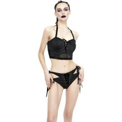 DEVIL FASHION Bas De Bikini 'Nimue' Noir -ALCHEMY GOTHIC shop bas de bikini nimue noir 8