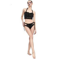 DEVIL FASHION Bas De Bikini 'Nimue' Noir -ALCHEMY GOTHIC shop bas de bikini nimue noir 9