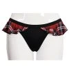 DEVIL FASHION Bas De Bikini 'Scotish' Noir Et Tartan Rouge -ALCHEMY GOTHIC shop bas de bikini scotish noir et tartan rouge