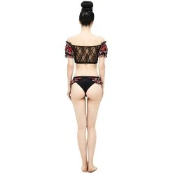 DEVIL FASHION Bas De Bikini 'Scotish' Noir Et Tartan Rouge 27 DEVIL FASHION Bas De Bikini 'Scotish' Noir Et Tartan Rouge -ALCHEMY GOTHIC shop bas de bikini scotish noir et tartan rouge 9