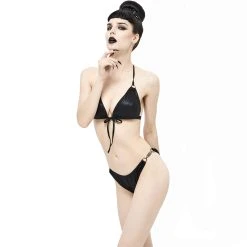 DEVIL FASHION Bas De Bikini 'Willow' Noir -ALCHEMY GOTHIC shop bas de bikini willow noir 3