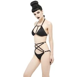 DEVIL FASHION Bikini 'Arachne' Noir 23 DEVIL FASHION Bikini 'Arachne' Noir -ALCHEMY GOTHIC shop bikini arachne noir 4