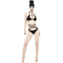 DEVIL FASHION Bikini 'Arachne' Noir 24 DEVIL FASHION Bikini 'Arachne' Noir -ALCHEMY GOTHIC shop bikini arachne noir 5