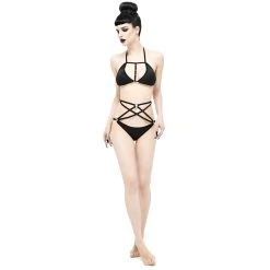 DEVIL FASHION Bikini 'Arachne' Noir 27 DEVIL FASHION Bikini 'Arachne' Noir -ALCHEMY GOTHIC shop bikini arachne noir 8