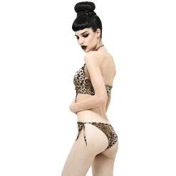 DEVIL FASHION Bikini Léopard Beige -ALCHEMY GOTHIC shop bikini leopard beige 3