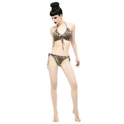 DEVIL FASHION Bikini Léopard Beige -ALCHEMY GOTHIC shop bikini leopard beige 9