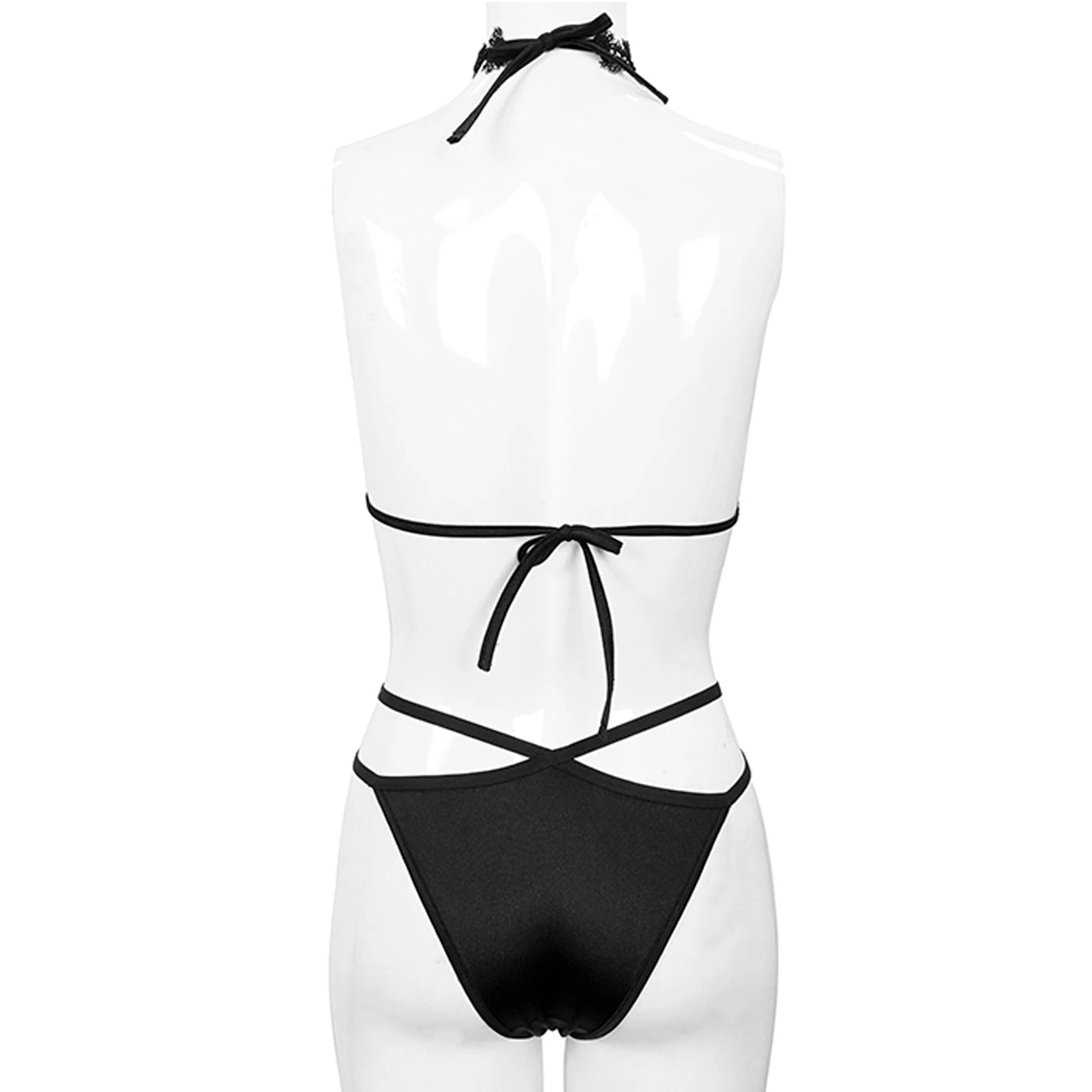 DEVIL FASHION Bikini 'Narcissa' Noir Avec Tour De Cou En Dentelle 15 DEVIL FASHION Bikini 'Narcissa' Noir Avec Tour De Cou En Dentelle – Image 13