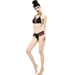 DEVIL FASHION Bikini 'Scotish' Noir -ALCHEMY GOTHIC shop bikini scotish noir 8