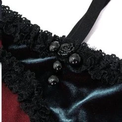 DEVIL FASHION Bikini 'Sexy Velvet' Noir Et Rouge 31 DEVIL FASHION Bikini 'Sexy Velvet' Noir Et Rouge -ALCHEMY GOTHIC shop bikini sexy velvet noir et rouge 12