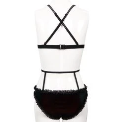 DEVIL FASHION Bikini 'Sexy Velvet' Noir Et Rouge 28 DEVIL FASHION Bikini 'Sexy Velvet' Noir Et Rouge -ALCHEMY GOTHIC shop bikini sexy velvet noir et rouge 9