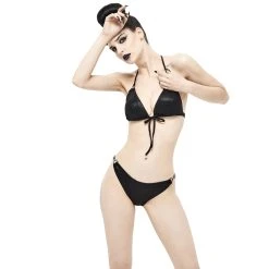 DEVIL FASHION Bikini 'Willow' Noir 20 DEVIL FASHION Bikini 'Willow' Noir -ALCHEMY GOTHIC shop bikini willow noir 5