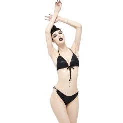 DEVIL FASHION Bikini 'Willow' Noir 21 DEVIL FASHION Bikini 'Willow' Noir -ALCHEMY GOTHIC shop bikini willow noir 6