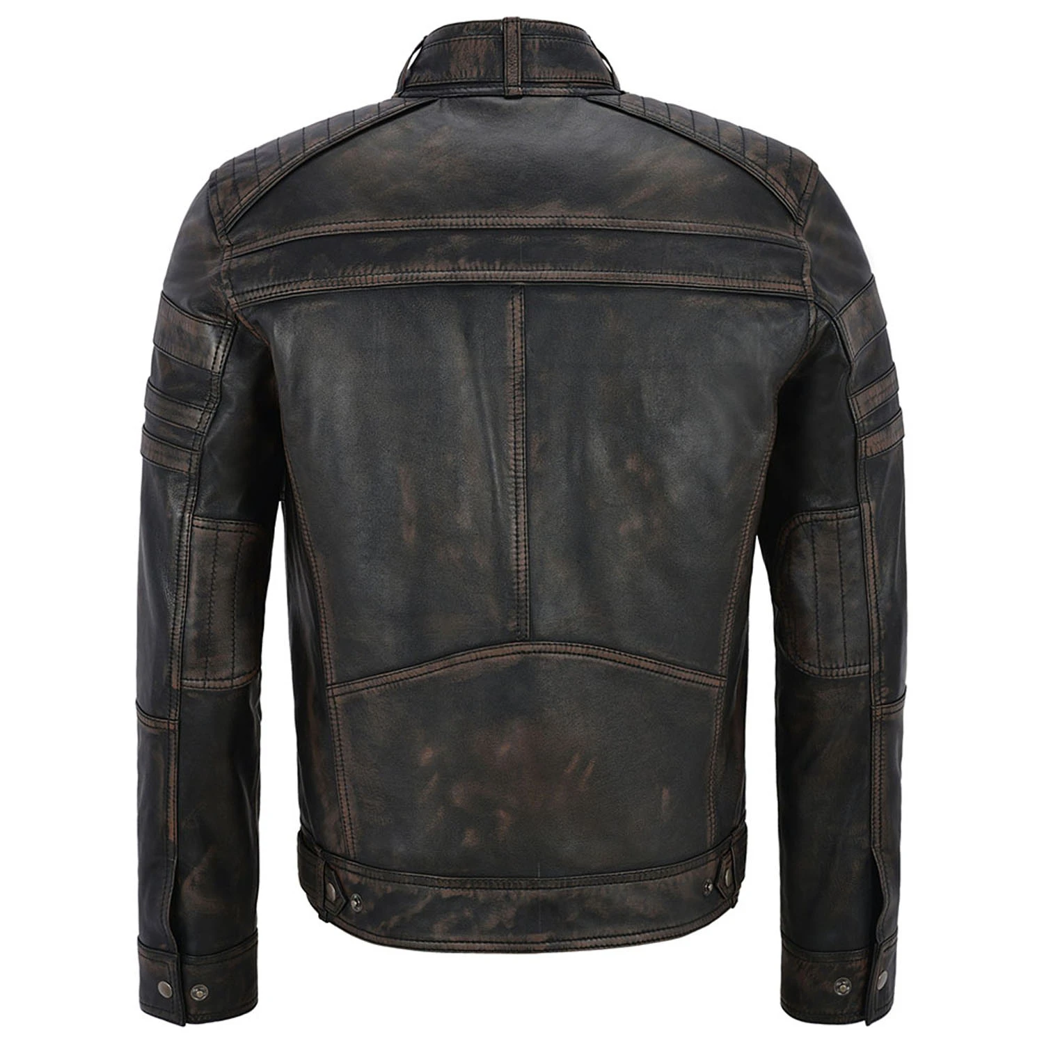 NEW ROCK Blouson En Cuir Vieilli Pour Hommes 8 NEW ROCK Blouson En Cuir Vieilli Pour Hommes – Image 6