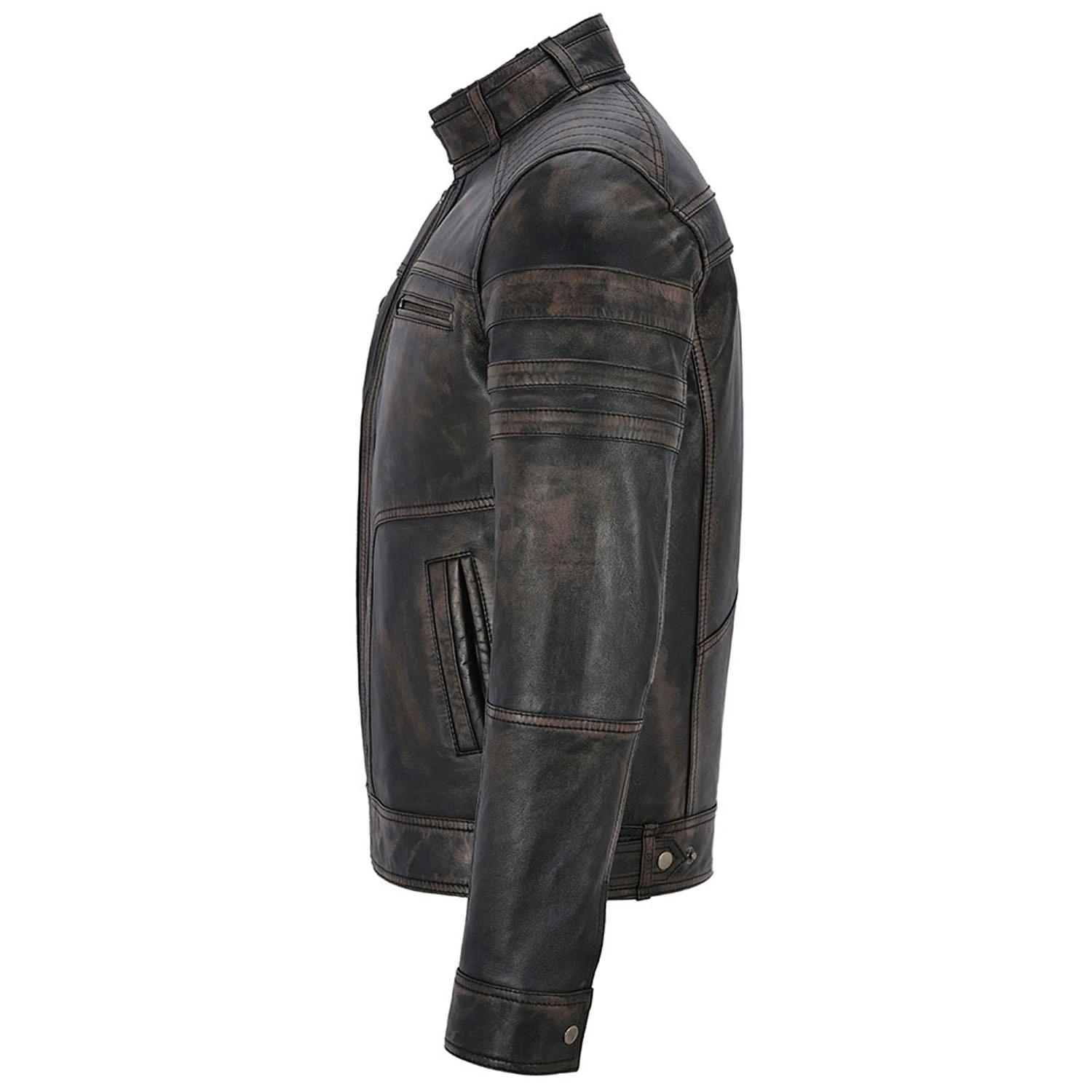 NEW ROCK Blouson En Cuir Vieilli Pour Hommes 9 NEW ROCK Blouson En Cuir Vieilli Pour Hommes – Image 7