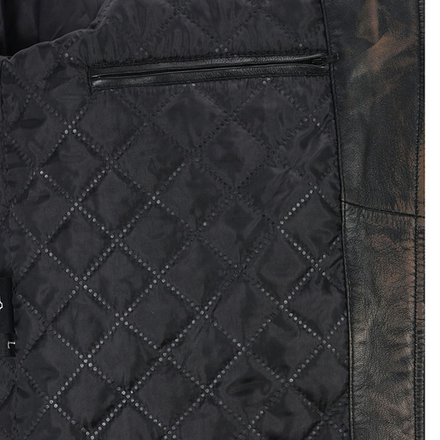 NEW ROCK Blouson En Cuir Vieilli Pour Hommes 11 NEW ROCK Blouson En Cuir Vieilli Pour Hommes – Image 9