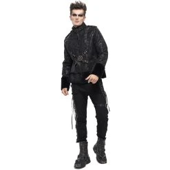 DEVIL FASHION Blouson 'Jarlan' En Simili Cuir Noir 32 DEVIL FASHION Blouson 'Jarlan' En Simili Cuir Noir -ALCHEMY GOTHIC shop blouson jarlan en simili cuir noir 10