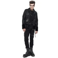 DEVIL FASHION Blouson 'Jarlan' En Simili Cuir Noir 33 DEVIL FASHION Blouson 'Jarlan' En Simili Cuir Noir -ALCHEMY GOTHIC shop blouson jarlan en simili cuir noir 11