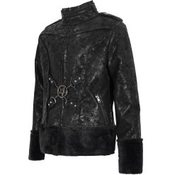 DEVIL FASHION Blouson 'Jarlan' En Simili Cuir Noir 37 DEVIL FASHION Blouson 'Jarlan' En Simili Cuir Noir -ALCHEMY GOTHIC shop blouson jarlan en simili cuir noir 15