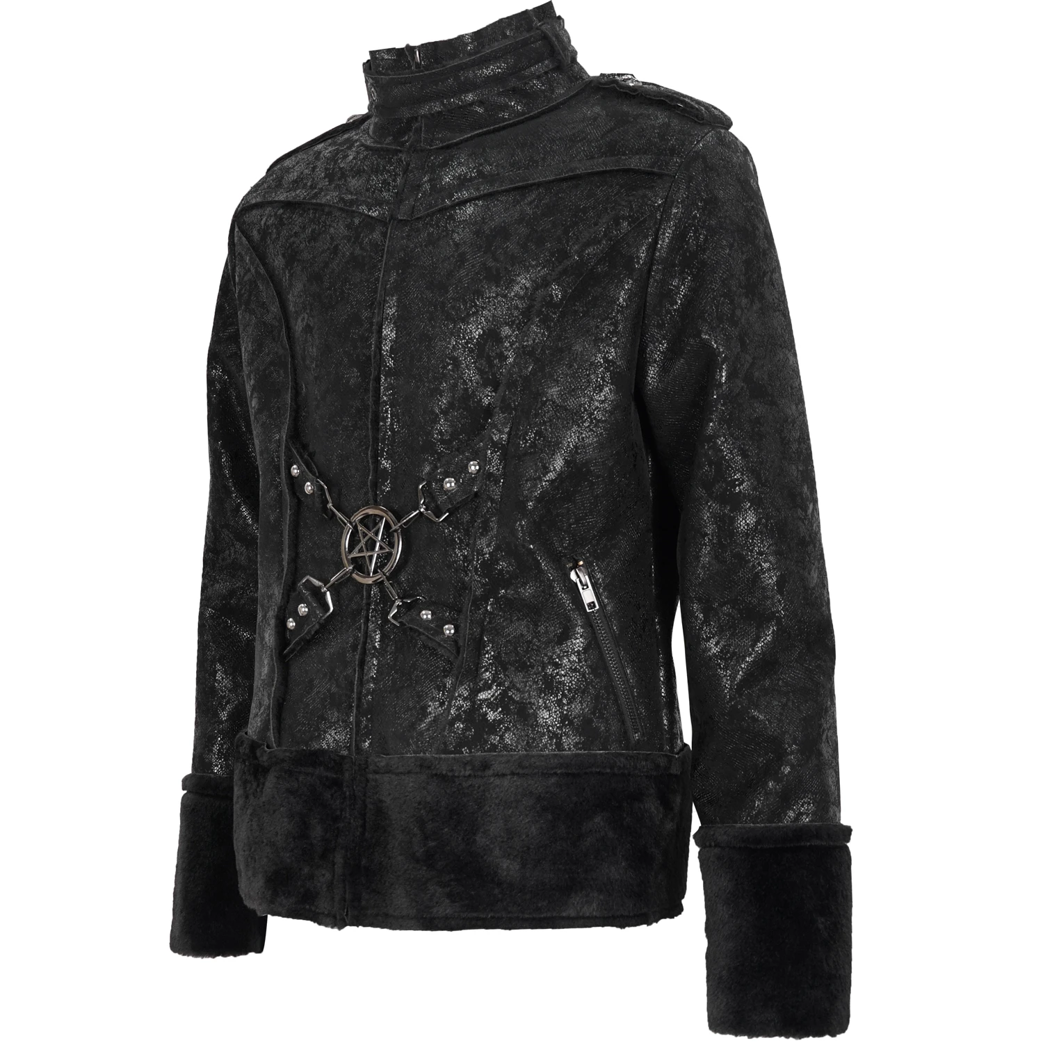 DEVIL FASHION Blouson 'Jarlan' En Simili Cuir Noir 18 DEVIL FASHION Blouson 'Jarlan' En Simili Cuir Noir – Image 16