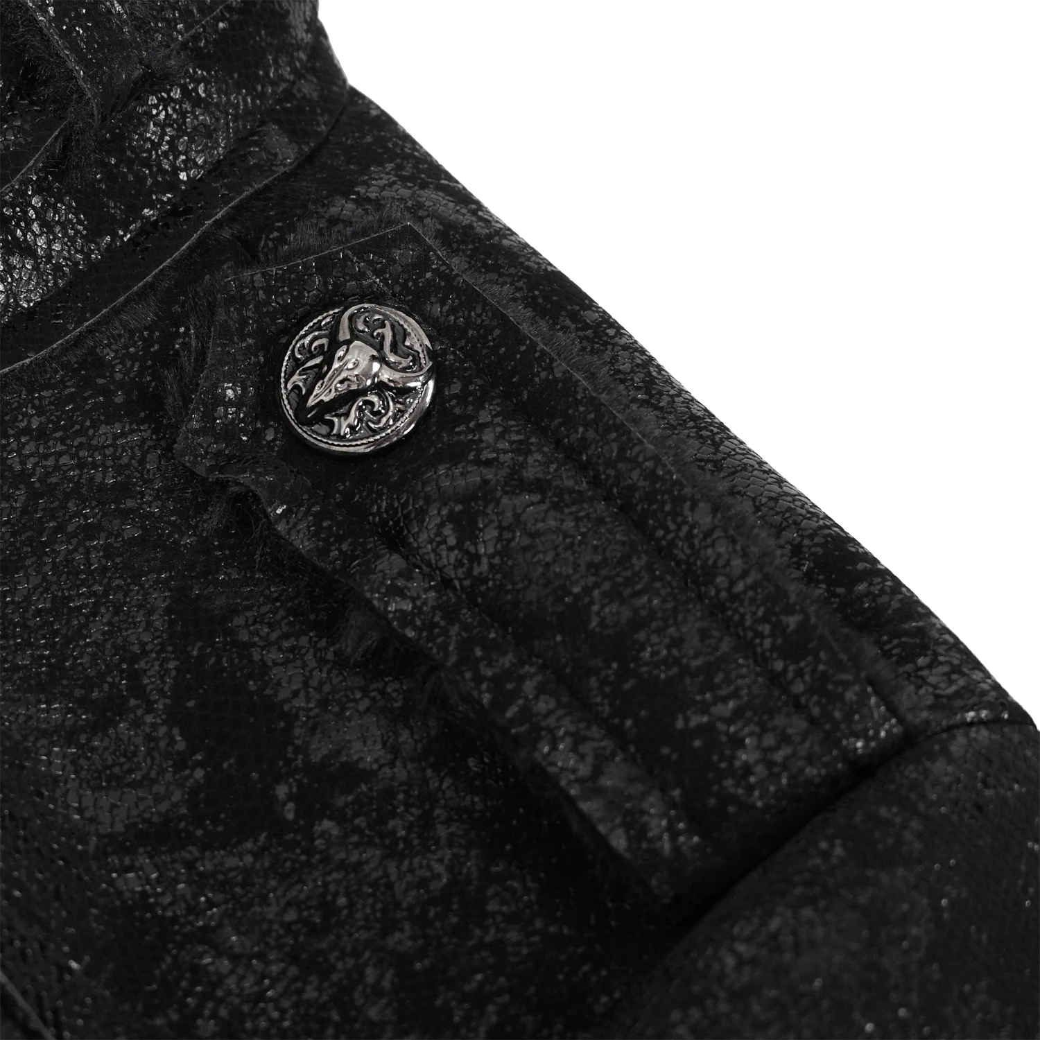 DEVIL FASHION Blouson 'Jarlan' En Simili Cuir Noir 22 DEVIL FASHION Blouson 'Jarlan' En Simili Cuir Noir – Image 20