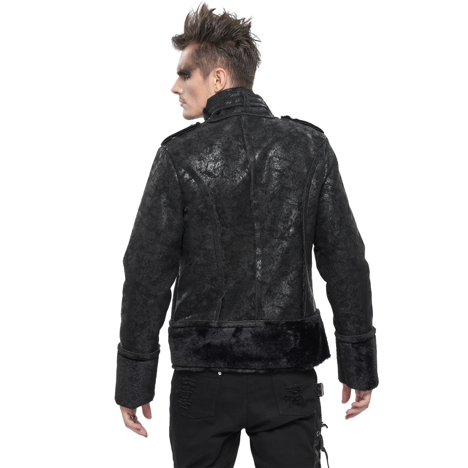 DEVIL FASHION Blouson 'Jarlan' En Simili Cuir Noir 5 DEVIL FASHION Blouson 'Jarlan' En Simili Cuir Noir – Image 3
