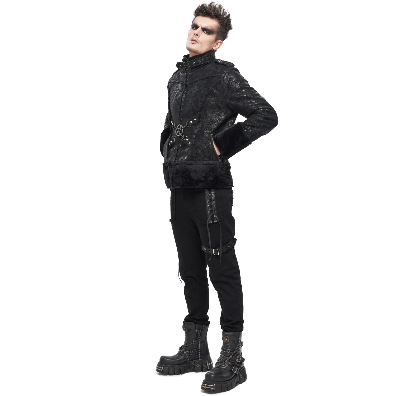 DEVIL FASHION Blouson 'Jarlan' En Simili Cuir Noir 11 DEVIL FASHION Blouson 'Jarlan' En Simili Cuir Noir – Image 9