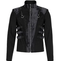 PUNK RAVE Blouson 'Lycidas' Noir Et Gris