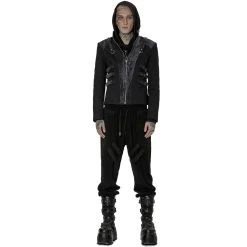 PUNK RAVE Blouson 'Lycidas' Noir Et Gris -ALCHEMY GOTHIC shop blouson lycidas noir et gris 3