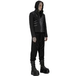 PUNK RAVE Blouson 'Lycidas' Noir Et Gris -ALCHEMY GOTHIC shop blouson lycidas noir et gris 5