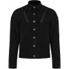 PUNK RAVE Blouson 'Punk Ragged' En Jean Noir -ALCHEMY GOTHIC shop blouson punk ragged en jean noir