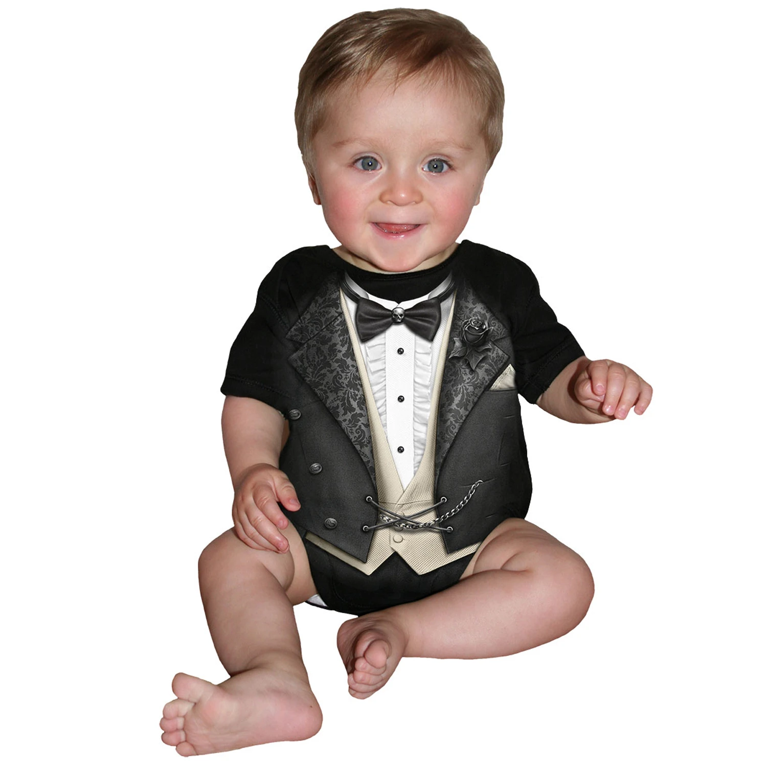 Spiral Direct Body Pour Bébé 'Tuxed' Noir 4 Spiral Direct Body Pour Bébé 'Tuxed' Noir – Image 2