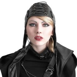 PUNK RAVE Bonnet D'Aviateur 'Bunker Bomber' Noir 17 PUNK RAVE Bonnet D'Aviateur 'Bunker Bomber' Noir -ALCHEMY GOTHIC shop bonnet d aviateur bunker bomber noir 4