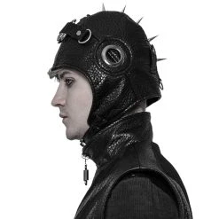 PUNK RAVE Bonnet D'Aviateur 'Cataclysm' Noir -ALCHEMY GOTHIC shop bonnet d aviateur cataclysm noir 5