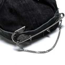 PUNK RAVE Bonnet 'Landlord' Noir -ALCHEMY GOTHIC shop bonnet landlord noir 11