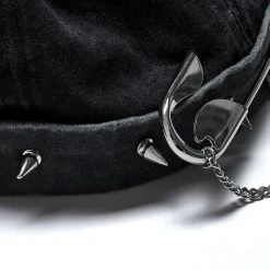 PUNK RAVE Bonnet 'Landlord' Noir -ALCHEMY GOTHIC shop bonnet landlord noir 12