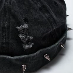 PUNK RAVE Bonnet 'Landlord' Noir -ALCHEMY GOTHIC shop bonnet landlord noir 13