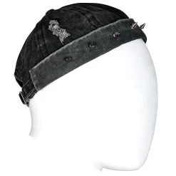 PUNK RAVE Bonnet 'Landlord' Noir -ALCHEMY GOTHIC shop bonnet landlord noir 9