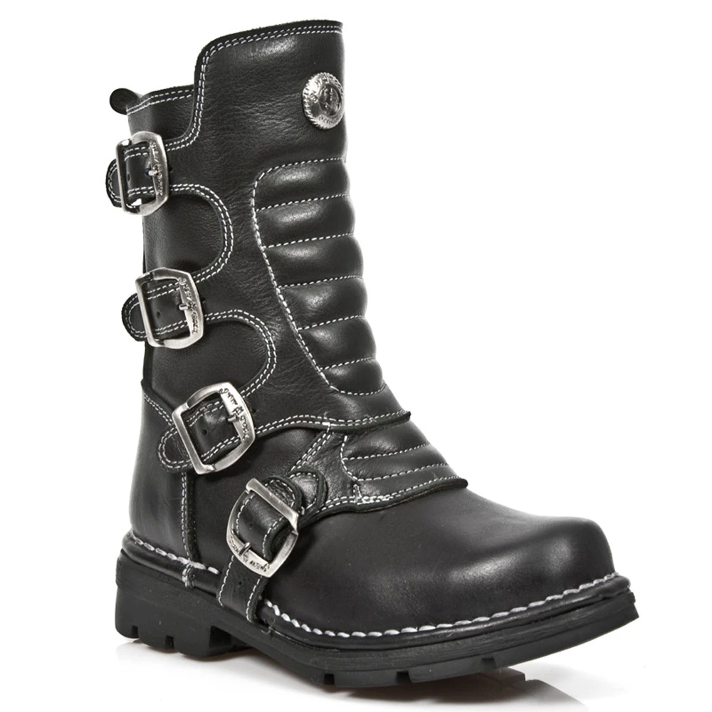 Bottes Enfants New Rock Kid En Cuir Itali Noir 4 Bottes Enfants New Rock Kid En Cuir Itali Noir – Image 2