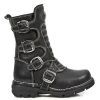 Bottes Enfants New Rock Kid En Cuir Itali Noir