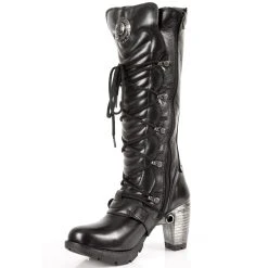 Bottes Hautes New Rock Trail En Cuir Itali Et Nomada... -ALCHEMY GOTHIC shop bottes hautes new rock trail en cuir itali et nomada noir 3