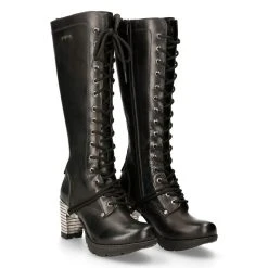 Bottes Hautes New Rock Trail En Cuir Itali Noir -ALCHEMY GOTHIC shop bottes hautes new rock trail en cuir itali noir 7