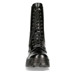 Bottes Hautes New Rock Wall En Cuir Antik Noires -ALCHEMY GOTHIC shop bottes hautes new rock wall en cuir antik noires 2