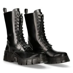 Bottes Hautes New Rock Wall En Cuir Antik Noires -ALCHEMY GOTHIC shop bottes hautes new rock wall en cuir antik noires 7