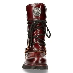 Bottes New Rock Comfort Light En Cuir Bordeaux -ALCHEMY GOTHIC shop bottes new rock comfort light en cuir bordeaux 2